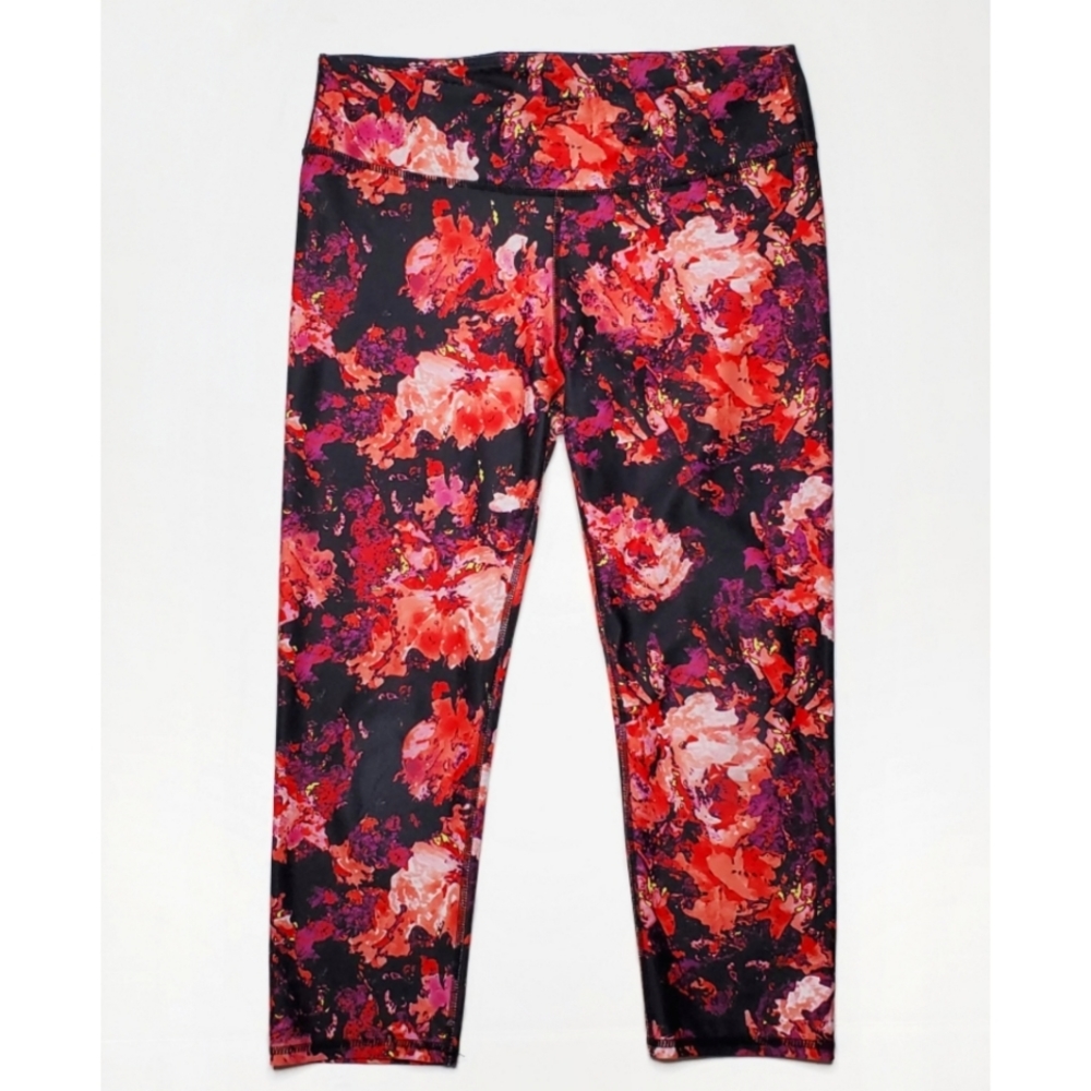 Fabletics Salar Cropped Leggings Black Floral Medium